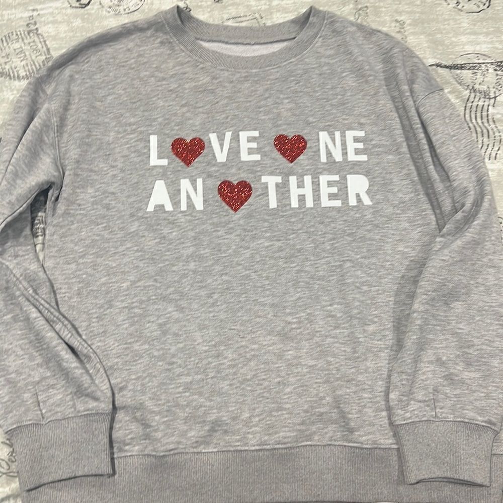 Gray Sweater “Love One Another”